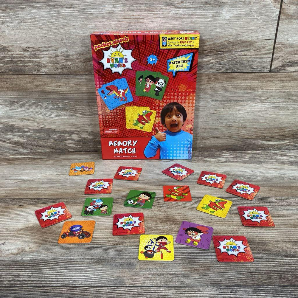 Ryan's World Memory Match Game 72 Matching Cards - Me 'n Mommy To Be