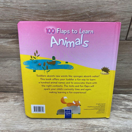 100 Flaps To Learn Animals Board Book - Me 'n Mommy To Be