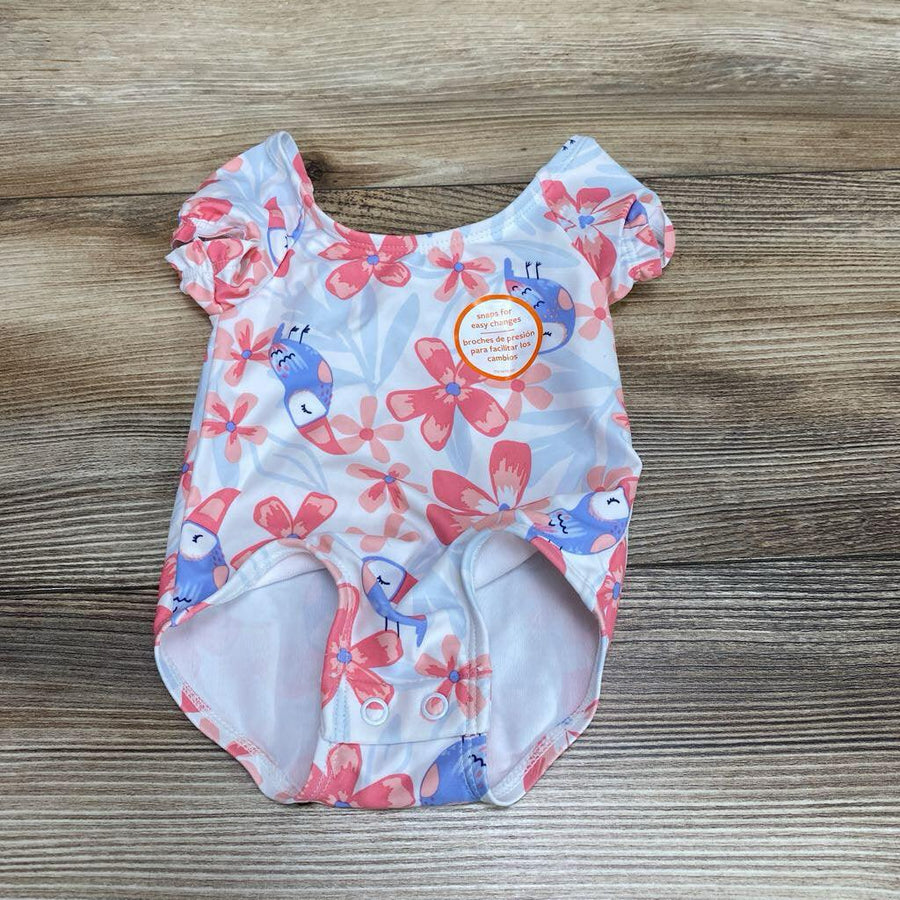 Just One You 1Pc Floral And Birds Print Swimsuit sz 3m - Me 'n Mommy To Be