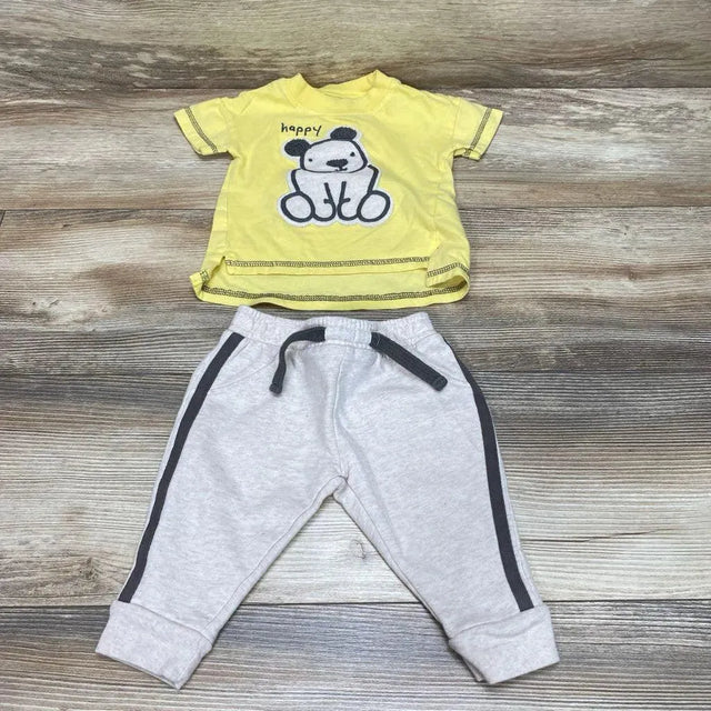 Laughing Llama 2Pc 'Happy' Bear Shirt & Pants Set sz 6m - Me 'n Mommy To Be