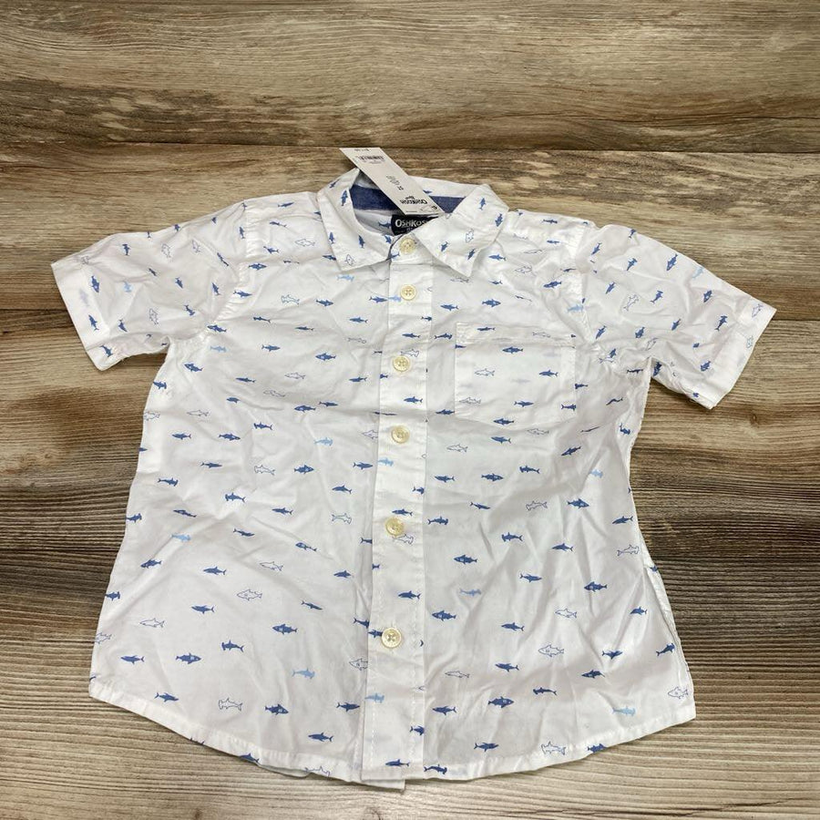 NEW OshKosh Shark Button-Up Shirt sz 5T - Me 'n Mommy To Be