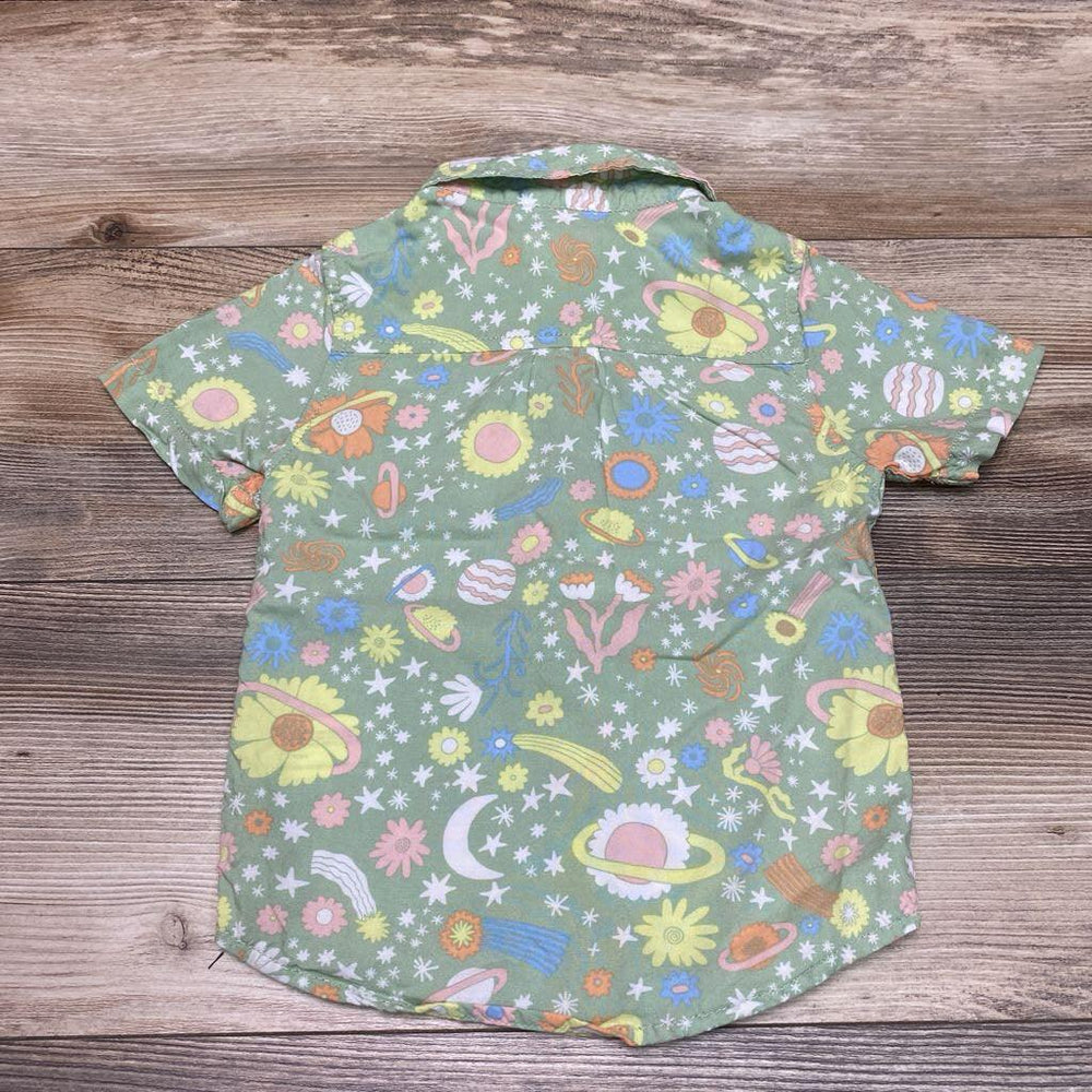Cat & Jack Floral Button Up Shirt sz 3T - Me 'n Mommy To Be