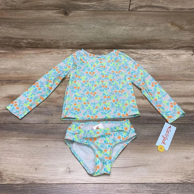 NEW Cat & Jack 2pc Floral Rashguard Set sz 4T - Me 'n Mommy To Be