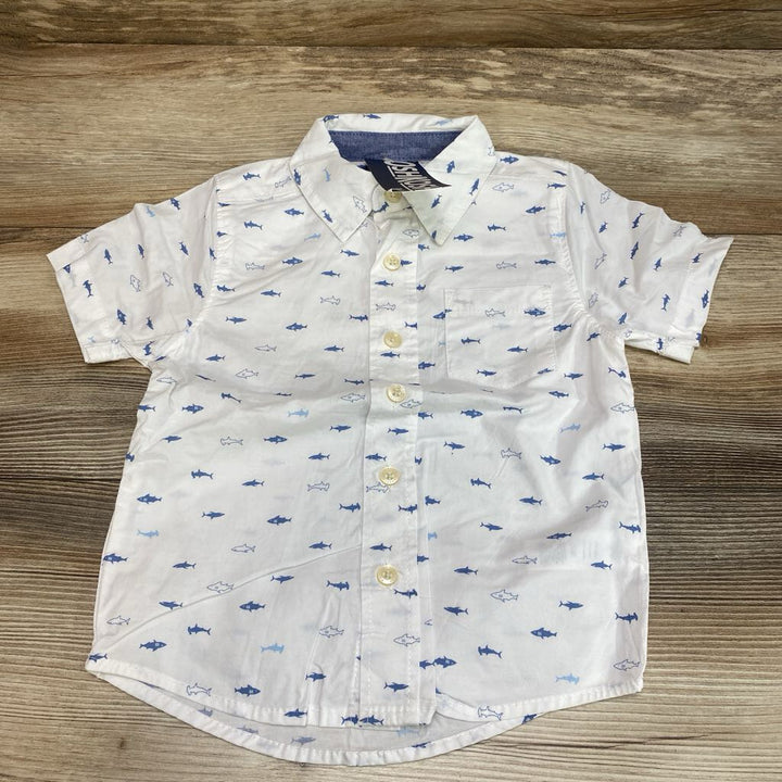 NEW OshKosh Shark Button-Up Shirt sz 3T