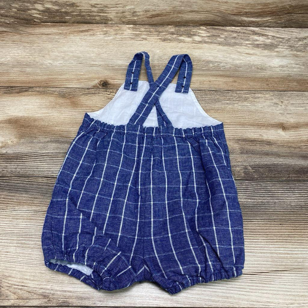 Janie & Jack Tattersall Linen Shortalls sz 12-18m - Me 'n Mommy To Be