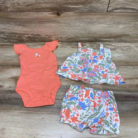 NEW Just One You 3pc Floral Print Top & Shorts Set sz 3m - Me 'n Mommy To Be