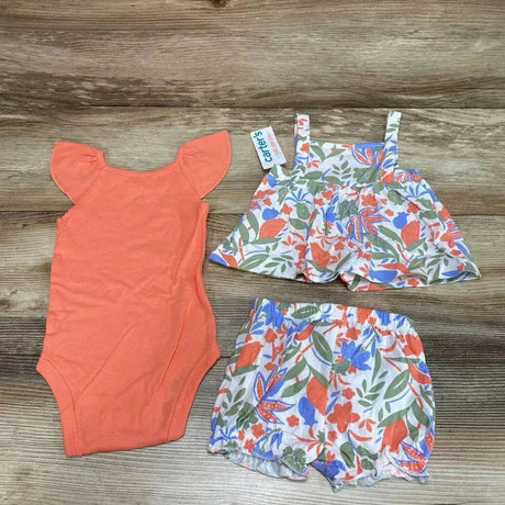 NEW Just One You 3pc Floral Print Top & Shorts Set sz 3m - Me 'n Mommy To Be
