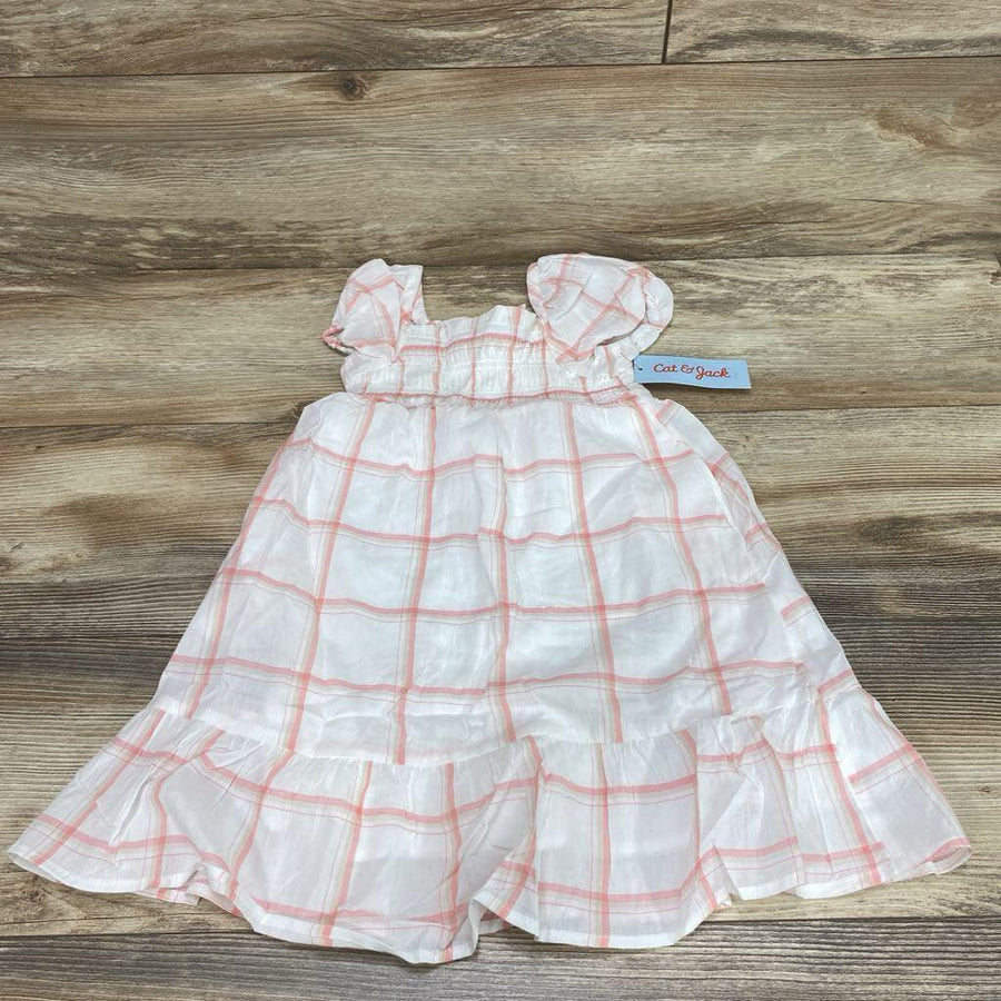 NEW Cat & Jack Plaid Smocked Dress sz 2T - Me 'n Mommy To Be