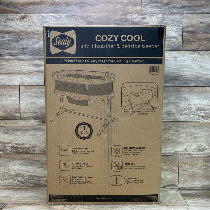NEW Sealy Cozy Cool 2 in 1 Bassinet & Bedside Sleeper
