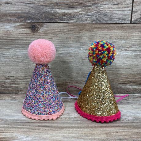 1st & 1/2 Birthday Cone Hats - Me 'n Mommy To Be