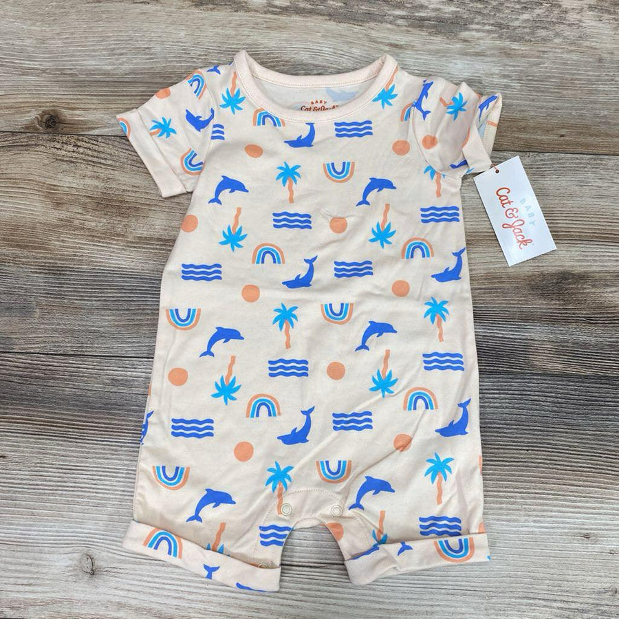 NEW Cat & Jack Dolphin Shortie Romper sz 3-6m - Me 'n Mommy To Be