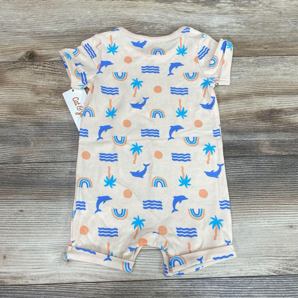 NEW Cat & Jack Dolphin Shortie Romper sz 3-6m - Me 'n Mommy To Be