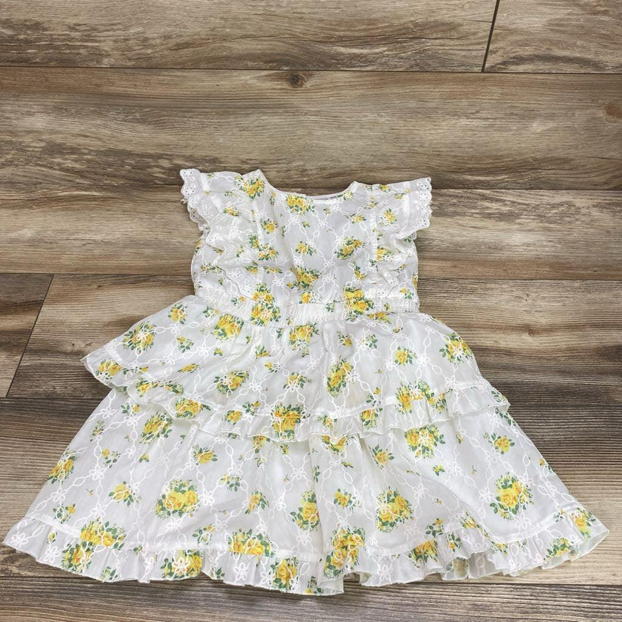 Knit Works Eyelet Ruffle Floral Dress sz 5T - Me 'n Mommy To Be