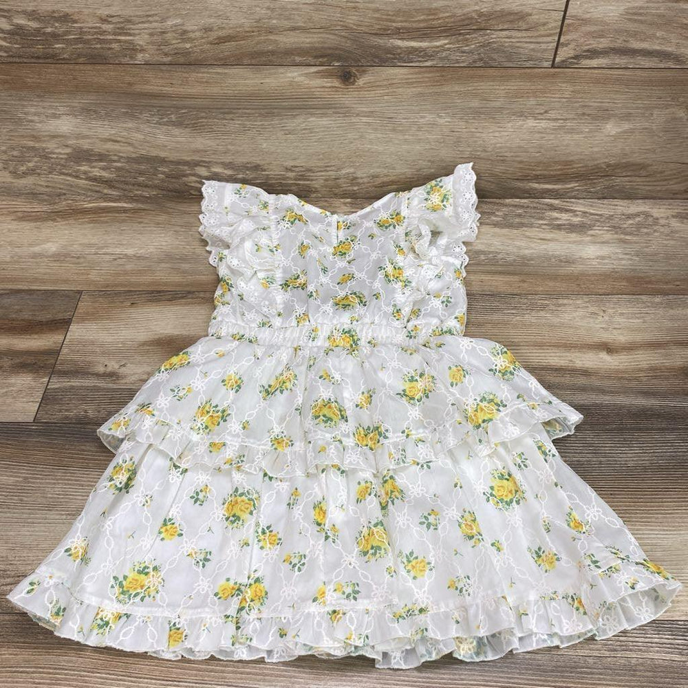 Knit Works Eyelet Ruffle Floral Dress sz 5T - Me 'n Mommy To Be