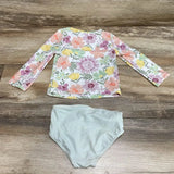 Just One You 2Pc Floral Rashguard + Bottoms Set sz 12m - Me 'n Mommy To Be