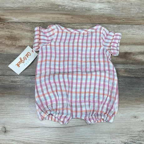 NEW Cat & Jack Plaid Henley Romper sz NB - Me 'n Mommy To Be