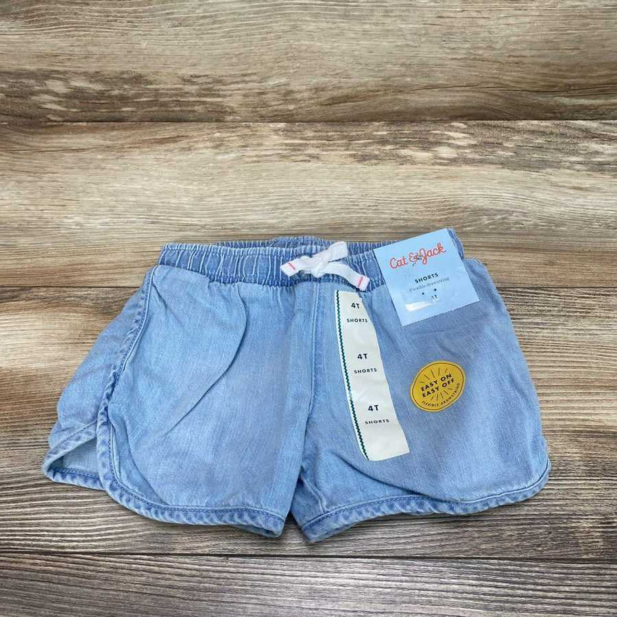 NEW Cat & Jack Chambray Drawstring Shorts sz 4T - Me 'n Mommy To Be