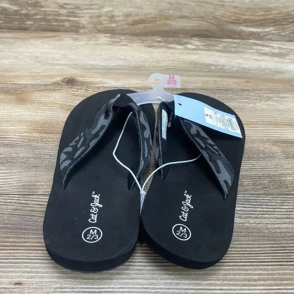 NEW Cat & Jack Cal Flip Flops sz 2/3Y - Me 'n Mommy To Be