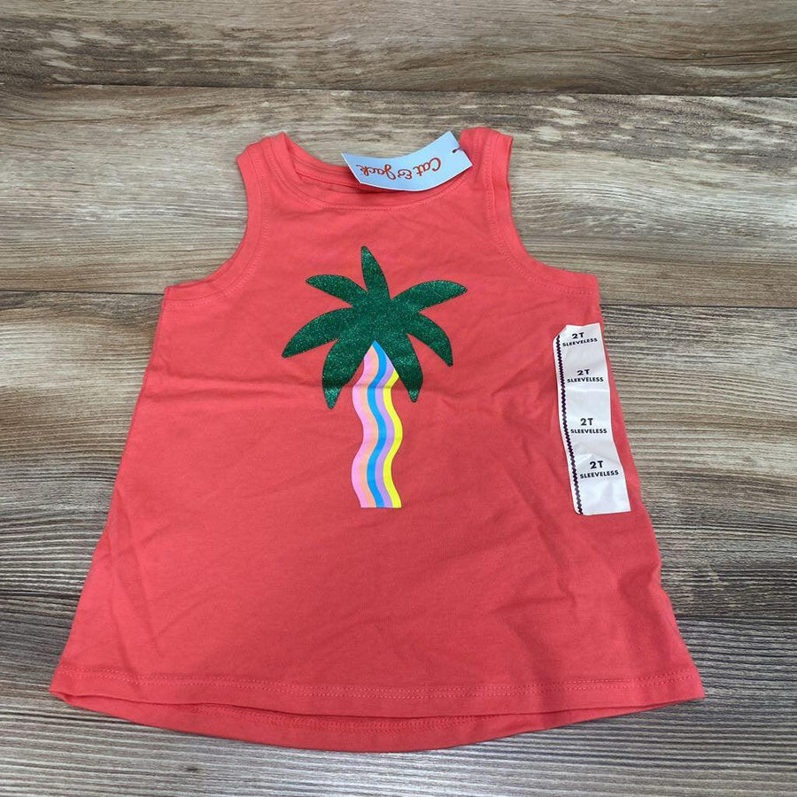 NEW Cat & Jack Palm Tree Tank Top sz 2T - Me 'n Mommy To Be