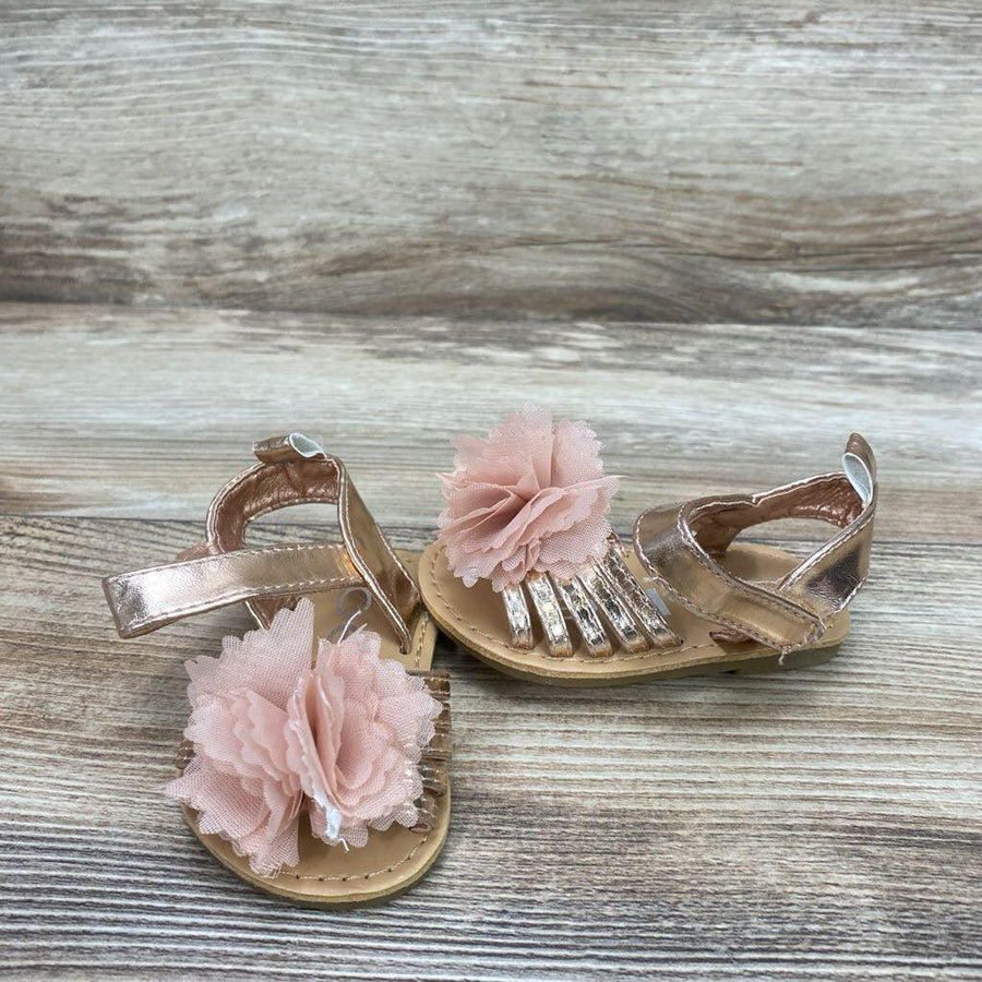 Bebe Baby Chiffon Flower Sandals sz 1c - Me 'n Mommy To Be