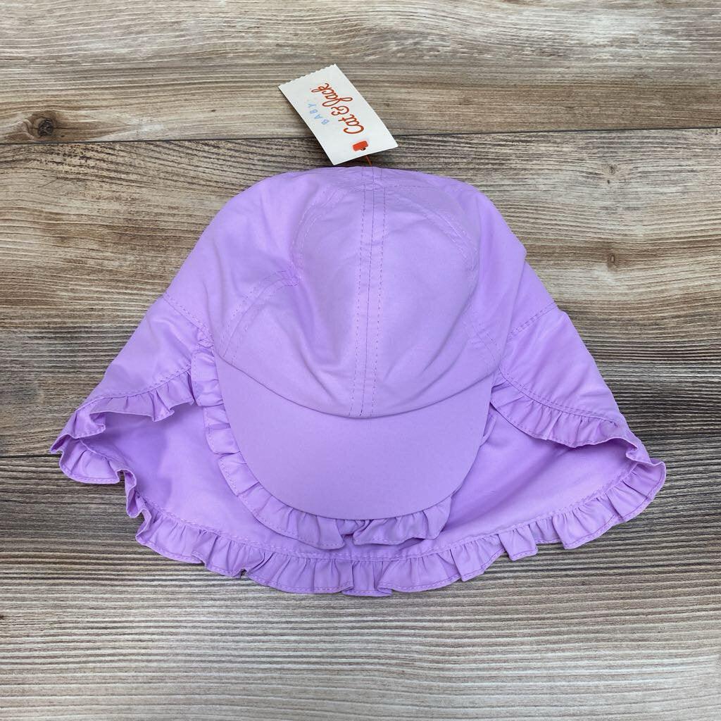 NEW Cat & Jack Ruffled Baseball Sun Hat With Flap sz 12-24m - Me 'n Mommy To Be