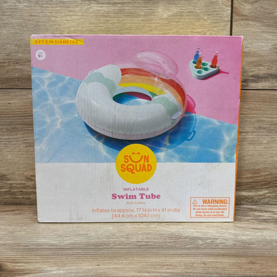 NEW Sun Squad Swim Tube with Handles Rainbow - Me 'n Mommy To Be