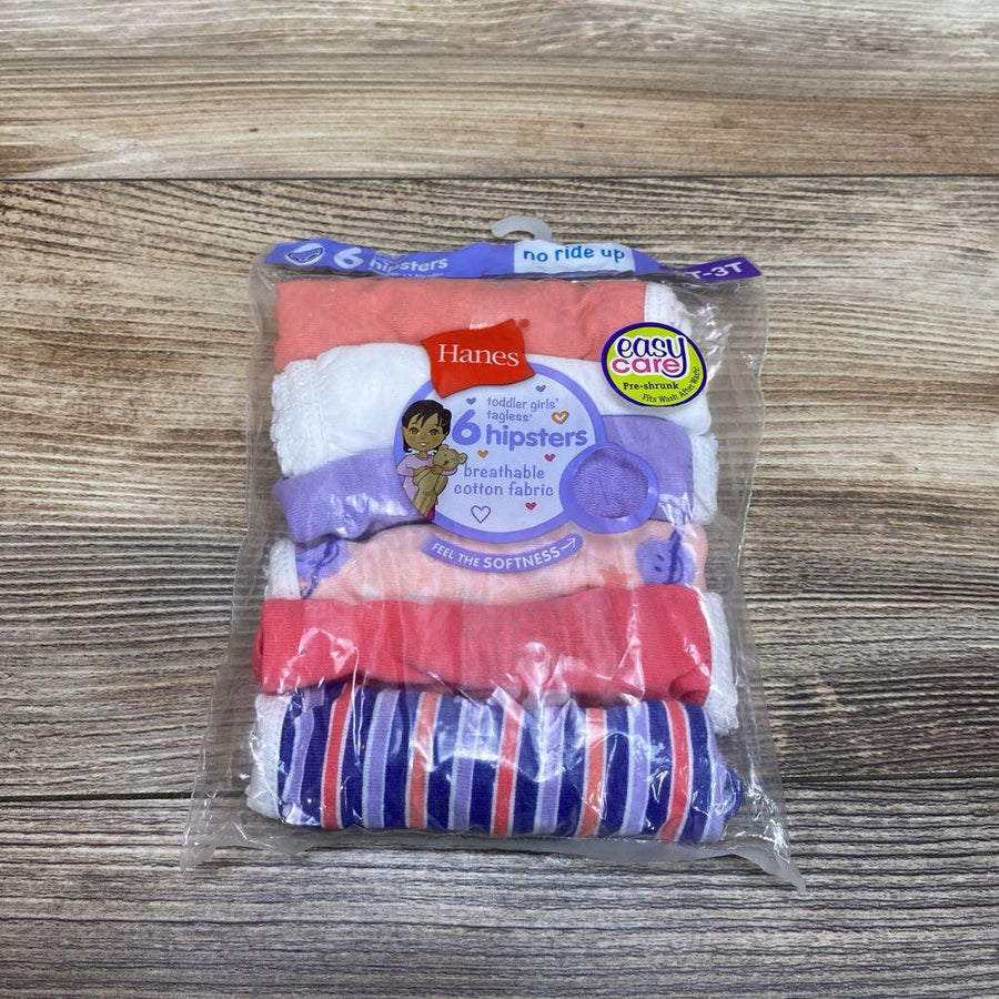 Hanes NEW Girls' 6Pk Tagless Hipsters sz 2/3T - Me 'n Mommy To Be