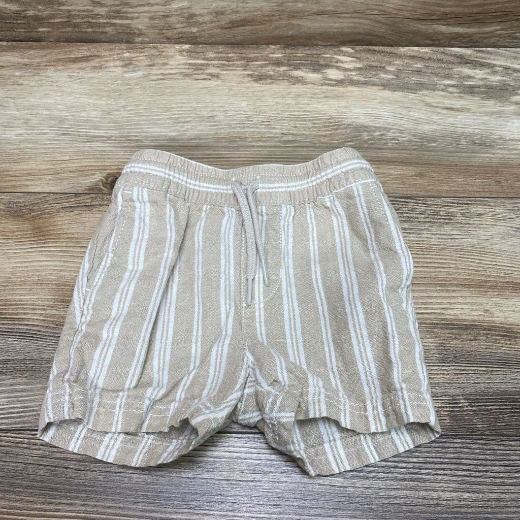 Old Navy Striped Drawstring Linen Shorts sz 12-18m
