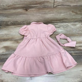 2pc Puff Sleeve Dress & Headband sz 3T - Me 'n Mommy To Be