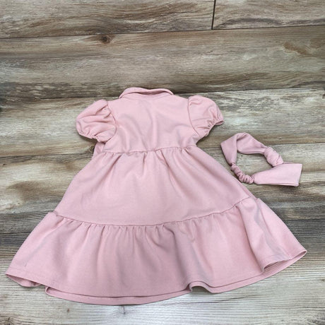 2pc Puff Sleeve Dress & Headband sz 3T - Me 'n Mommy To Be