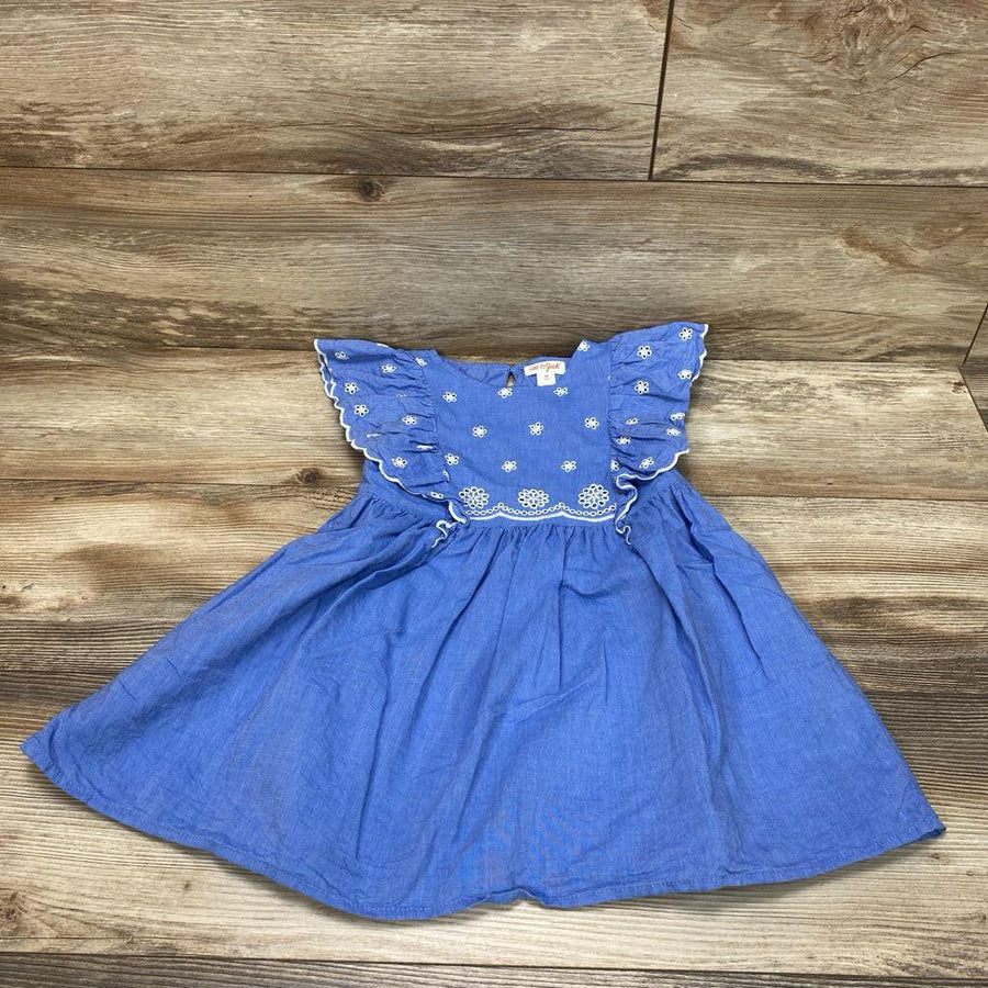 Cat & Jack Chambray Eyelet Dress sz 4T - Me 'n Mommy To Be
