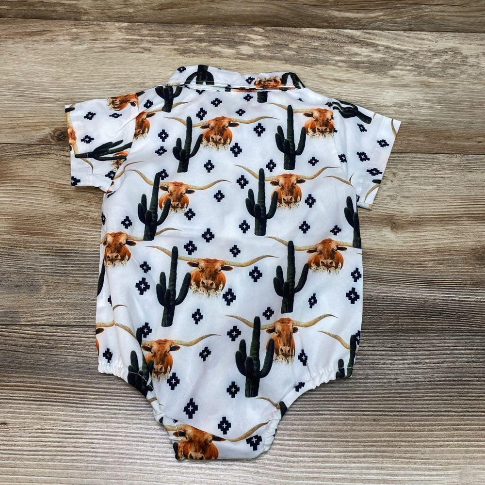 Cactus Button Up Bodysuit sz 3-6m - Me 'n Mommy To Be