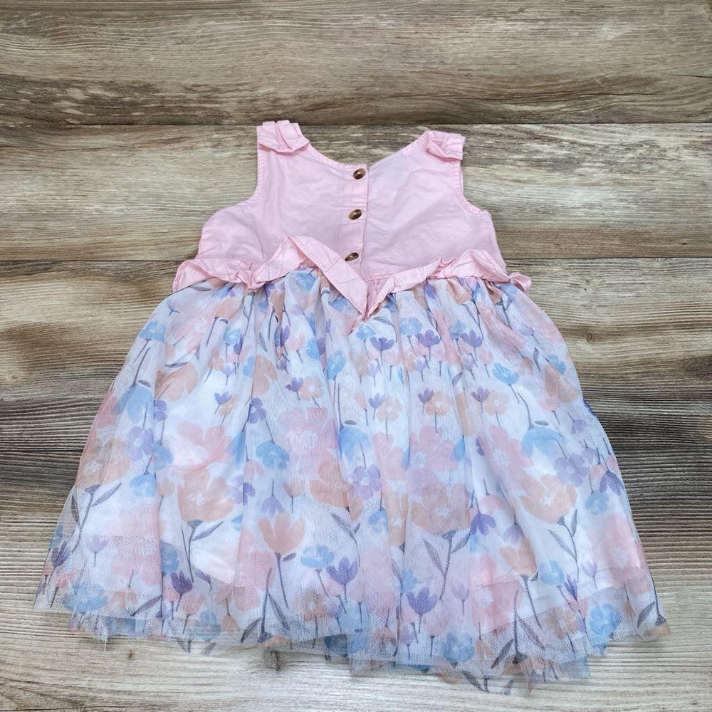 Calvin Klein Jeans Ruffle Floral Tulle Dress sz 4T - Me 'n Mommy To Be