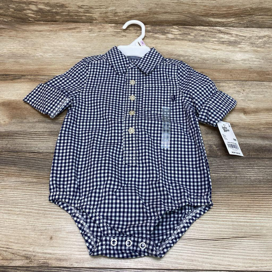 NEW OshKosh Gingham Button-Up Bodysuit sz 9m - Me 'n Mommy To Be