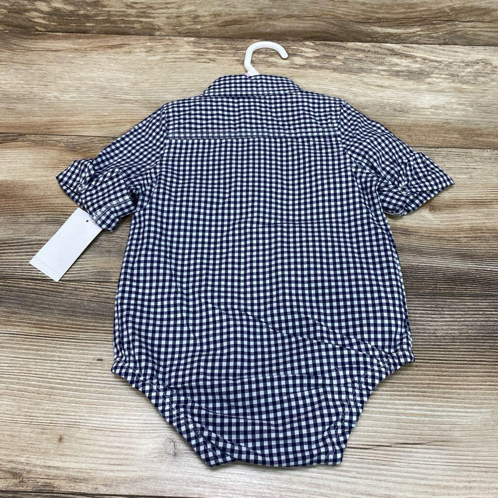 NEW OshKosh Gingham Button-Up Bodysuit sz 9m - Me 'n Mommy To Be