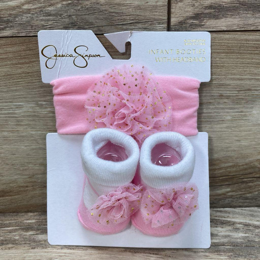 NEW Jessica Simpson 2Pc Headband & Booties Set - Me 'n Mommy To Be