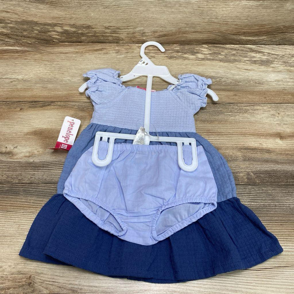 NEW Penelope Mack 2pc Button Front Dress & Bloomers sz 12m - Me 'n Mommy To Be
