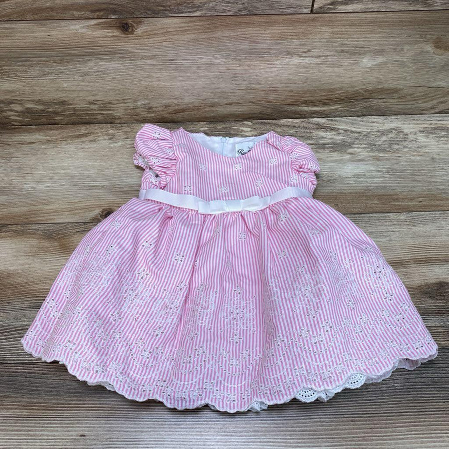 Rare Editions Striped Eyelet Dress sz 12m - Me 'n Mommy To Be