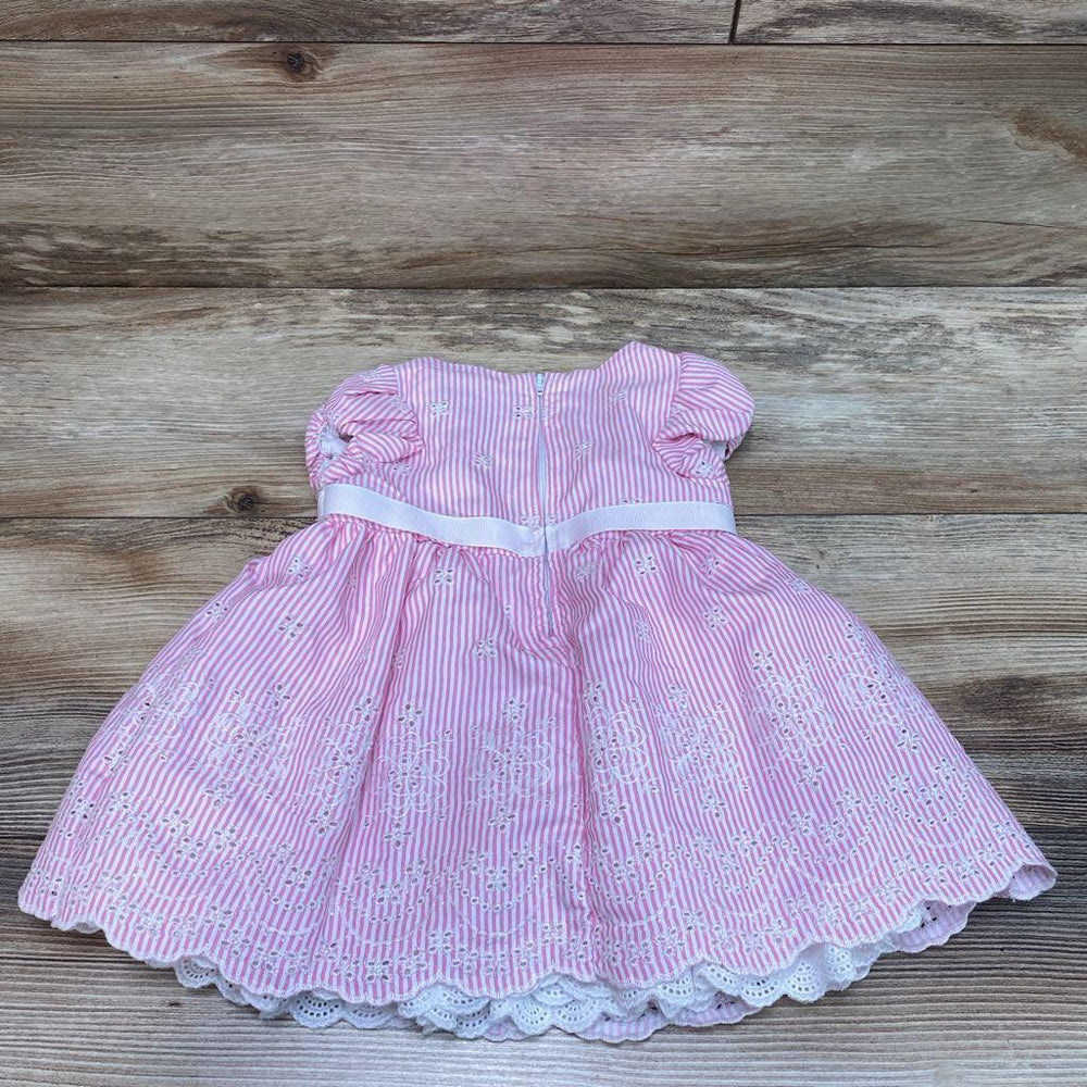 Rare Editions Striped Eyelet Dress sz 12m - Me 'n Mommy To Be
