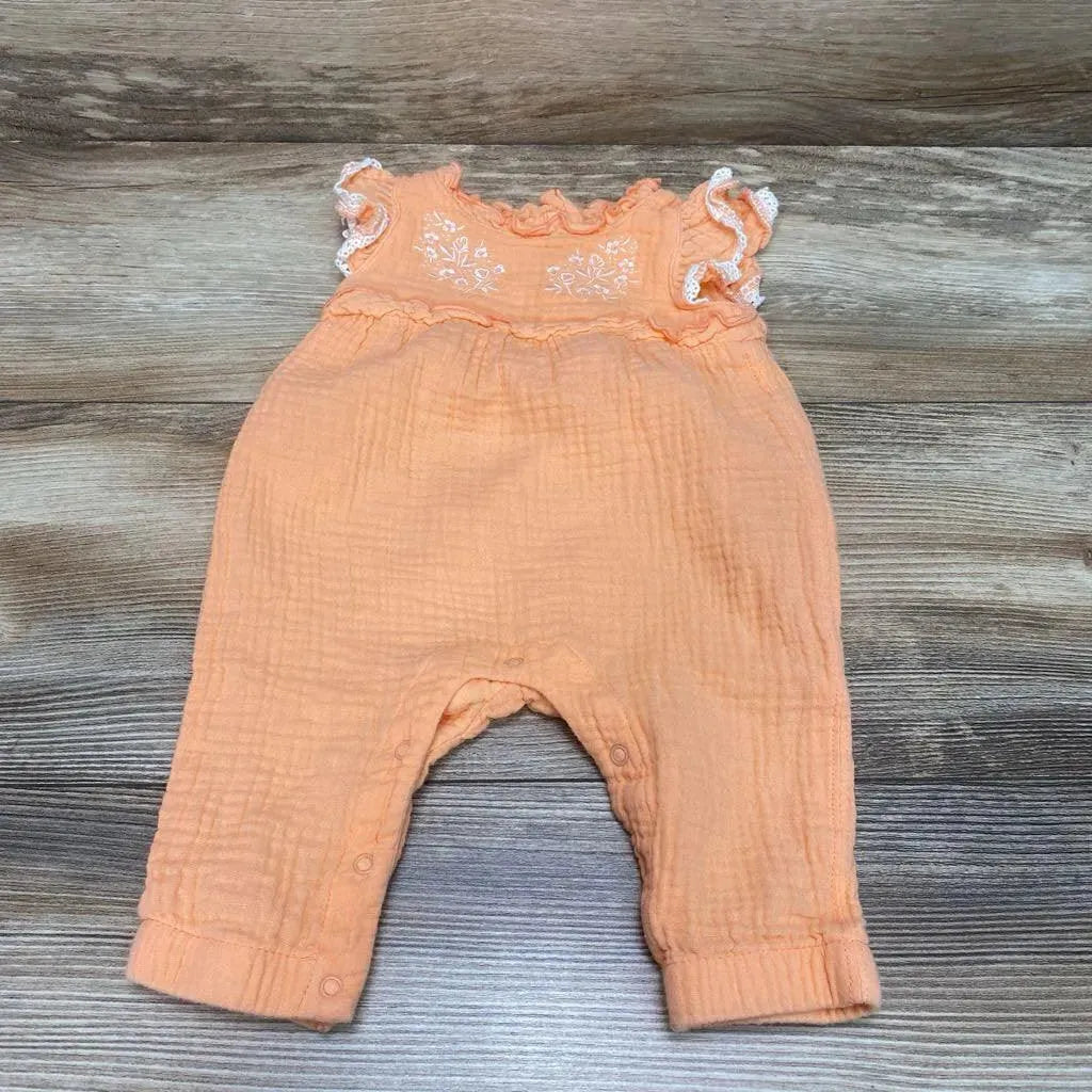 Cat & Jack Embroidered Muslin Romper sz 0-3m - Me 'n Mommy To Be