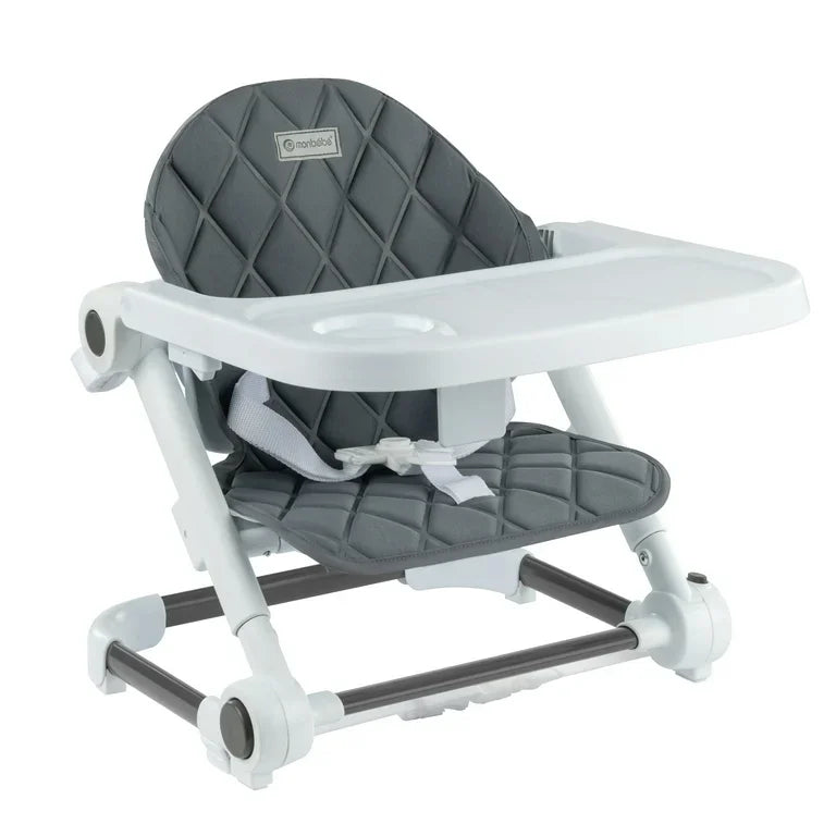 NEW MonBebe Portable Foldable Booster, Grey 6-36m