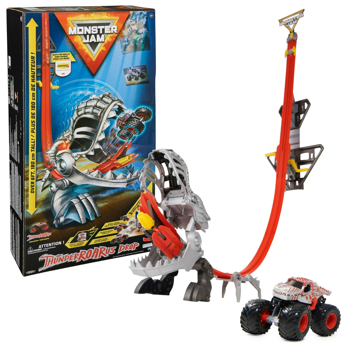NEW Monster Jam ThunderROARus Drop Playset