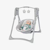 NEW Graco Slim Spaces Compact Baby Swing, Grey