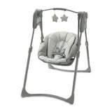 NEW Graco Slim Spaces Compact Baby Swing, Grey