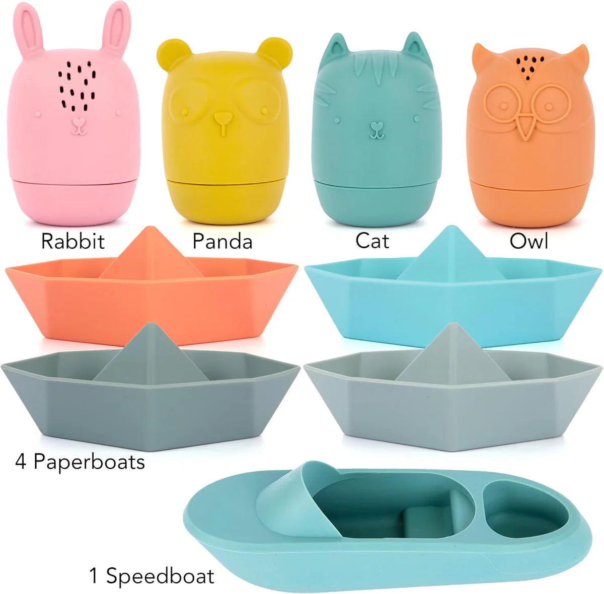 NEW Art Creativity Silicone Bath Toys 9pk