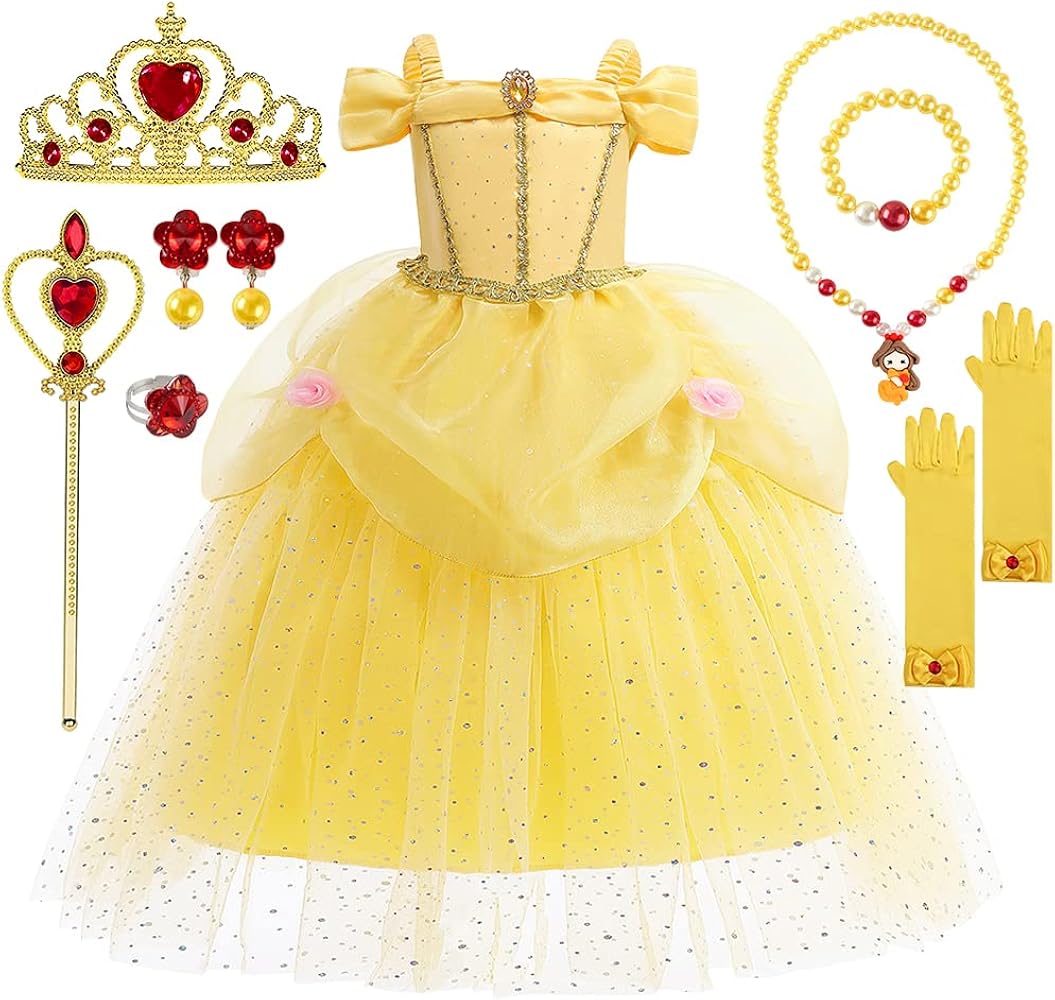 NEW Hibein Beiniu Princess Costume Dress With Accessories Yellow Sz 3T/4T