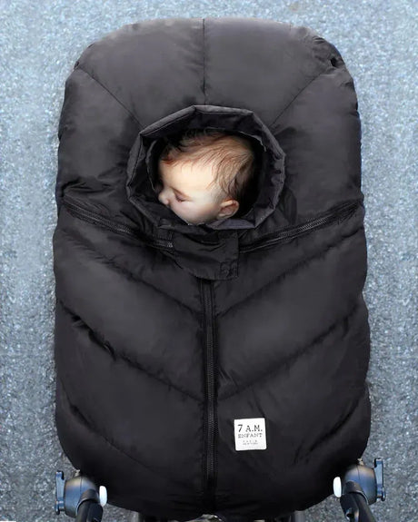 NEW 7AM Enfant Car Seat Cover Puffer - Metallic Gray - Me n Mommy To Be