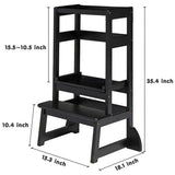 NEW SDADI Mother's Helper Adjustable Height Kitchen Step Stool in Black