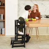 NEW SDADI Mother's Helper Adjustable Height Kitchen Step Stool in Black