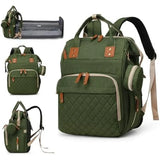 JOLLITO Diaper Bag Backpack with Changing Station Green